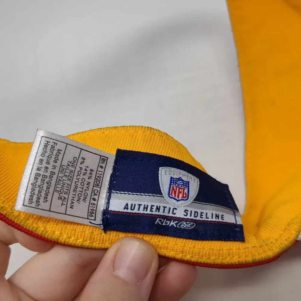 Kansas City Chiefs NFL Reebok Visor Red White One Size Authentic Sideline